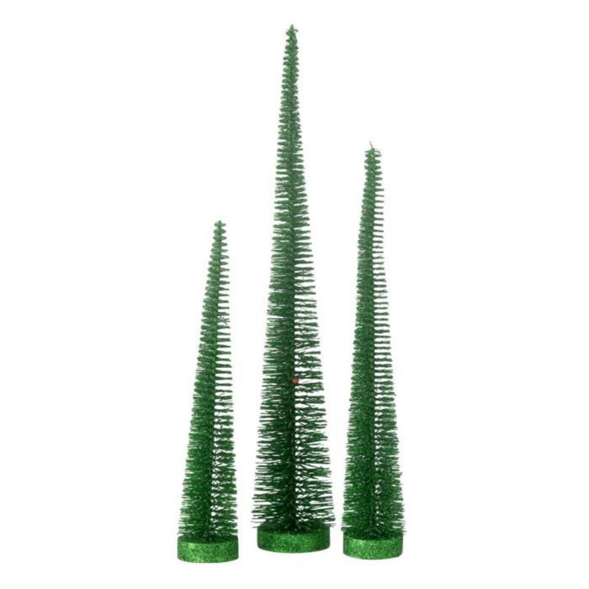Paris Prix Lot de 3 Sapins de Noël Déco  Paillettes  40cm Vert