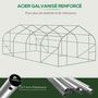 Voir la diapositive 4 : OUTSUNNY Serre tunnel grande taille 17,85 m² châssis tubulaire acier galvanisé renforcé 2,4 cm 8 fenêtres 1 porte
