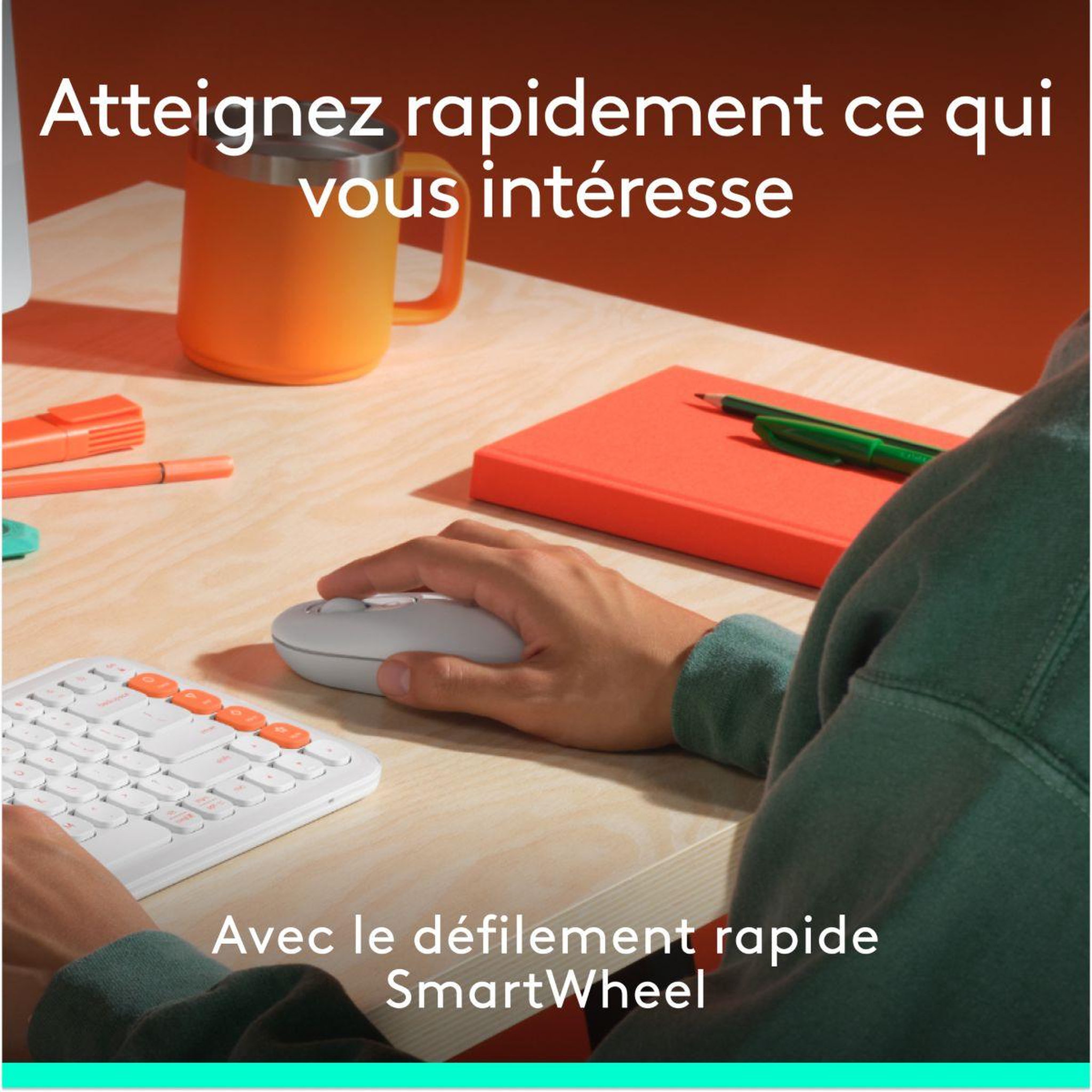 Voir la diapositive 5 : Logitech Clavier + Souris Pop Icon