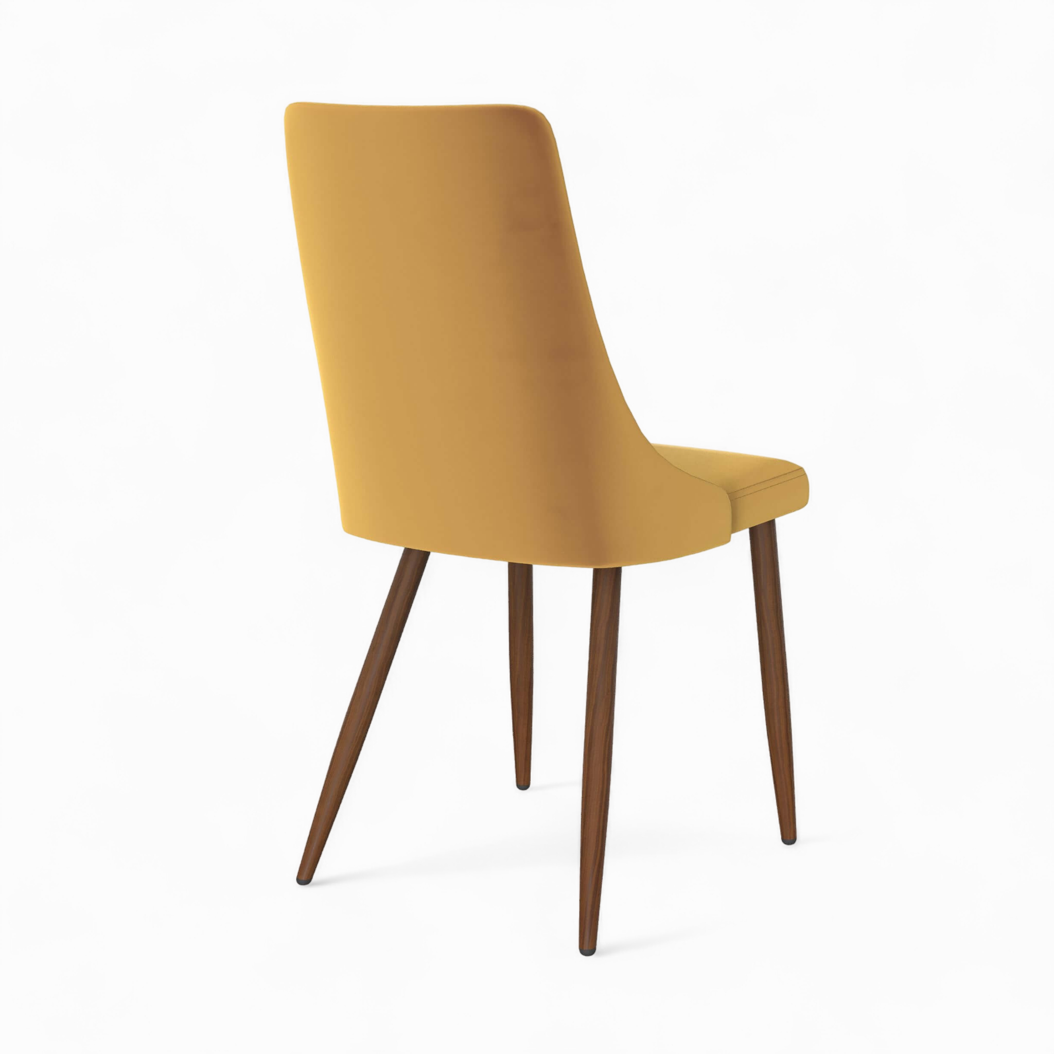 Voir la diapositive 5 : MAISON PAVANE Pack 4 chaises en velours bleu et jaune-vinni