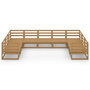 Voir la diapositive 3 : VIDAXL Salon de jardin 9 pcs bois de pin massif