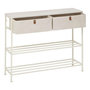 Voir la diapositive 2 : FIVE Console 2 Tiroirs  Tissa  100cm Beige