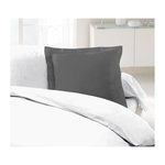 LOVELY HOME LOVELY HOME Lot de 2 Taies dOreillers 100% coton 63x63 cm - Gris fonce