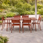 Voir la diapositive 5 : CONCEPT USINE Ensemble table de jardin 160 cm et 6 chaises terracotta BERGAME