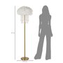 Voir la diapositive 6 : Paris Prix Lampadaire Imitation Plume  Diamon  165cm Or & Blanc