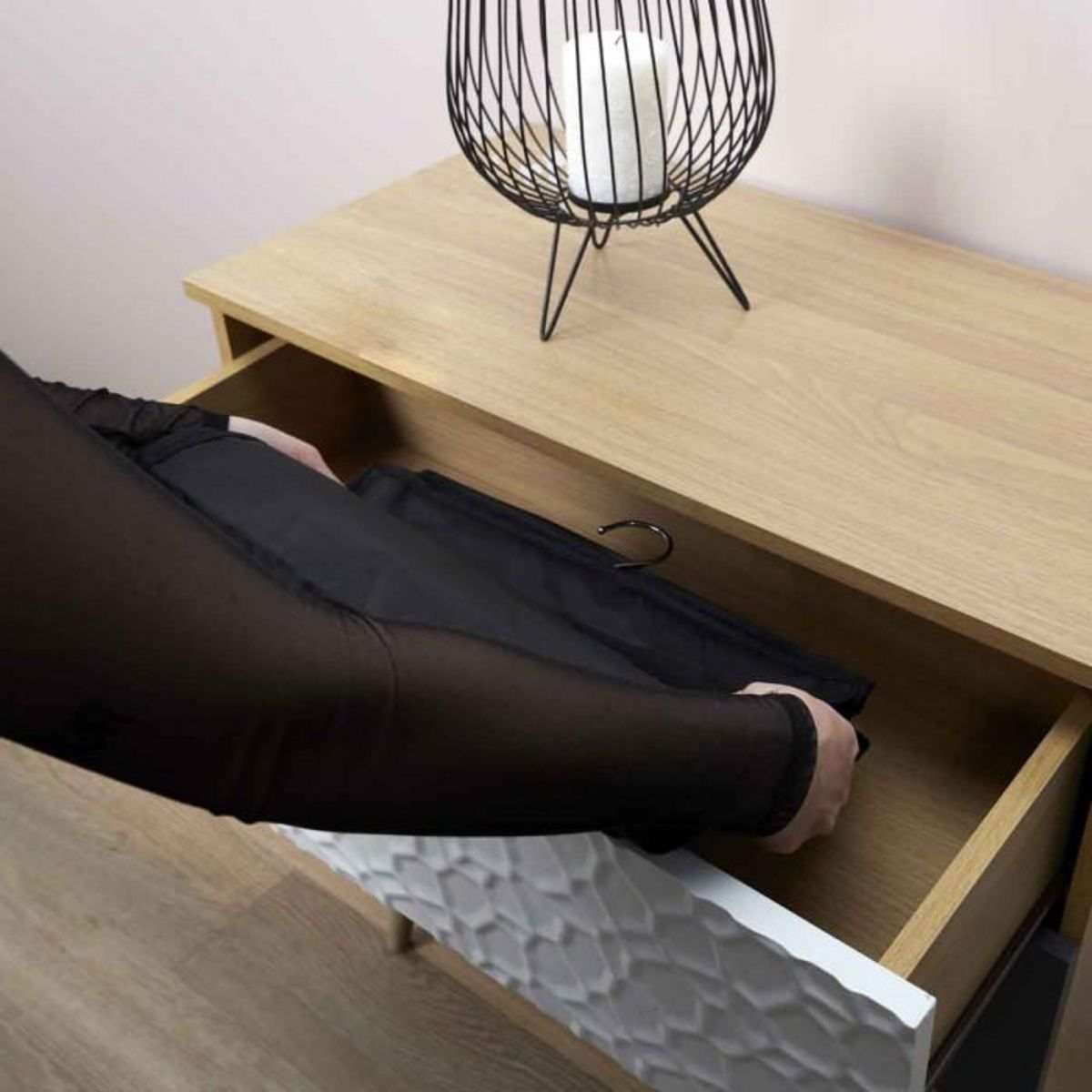 Paris Prix Rangement à Suspendre  6 Sacs à Main  83cm Noir