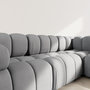 Voir la diapositive 4 : LISA DESIGN Ruby - canapé modulable d'angle droit 5 places en velours texturé