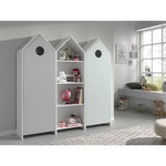 Paris Prix Pack - Étagère Enfant & 2 Armoires  Casami  Blanc, Gris & Menthe