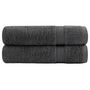 Voir la diapositive 1 : VIDAXL Serviettes de douche de qualité sup. SOLUND 2 pcs anthracite