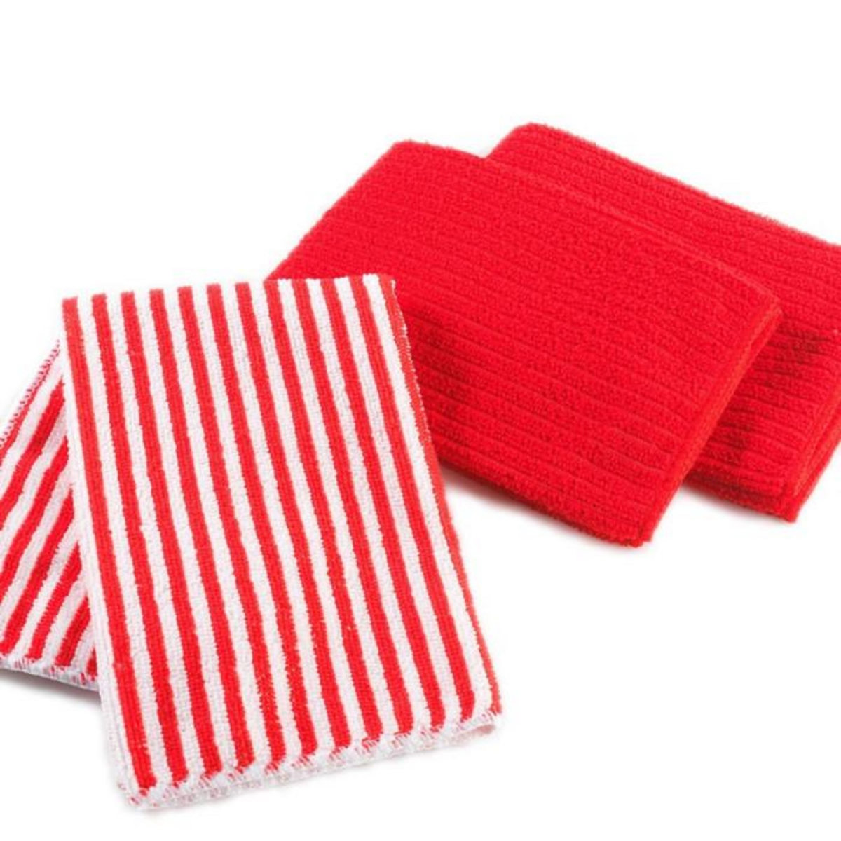 Paris Prix Lot de 3 Torchons Microfibre  Cuistot  40cm Rouge