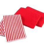 Paris Prix Lot de 3 Torchons Microfibre  Cuistot  40cm Rouge