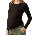 MAMALICIOUS T Shirt Manches  ongues de Grossesse  Femme Mamalicious 20018687. Coloris disponibles : Noir