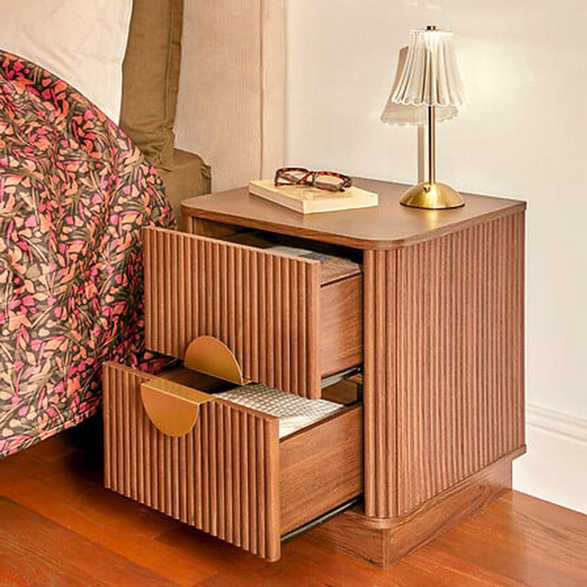 ATMOSPHERA Chevet 2 tiroirs effet noyer effet noyer WANY - Marron