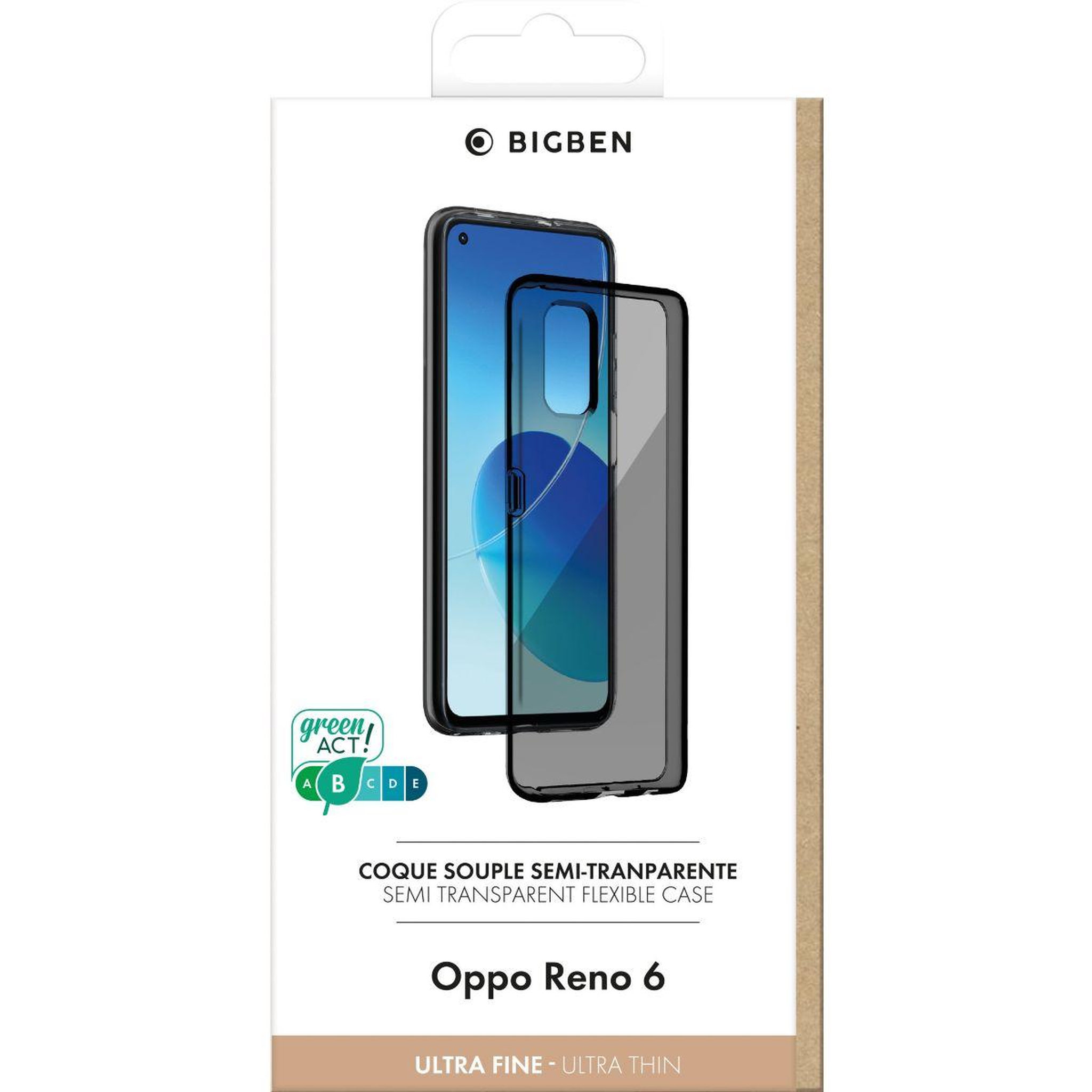 Voir la diapositive 2 : Bigben Connected Coque Oppo Reno 6 Silisoft Glossy Black