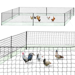 ID MARKET Kit clôture filet à poules 24 M avec porte 9 piquets double pointe