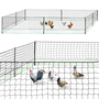 Voir la diapositive 1 : ID MARKET Kit clôture filet à poules 24 M avec porte 9 piquets double pointe