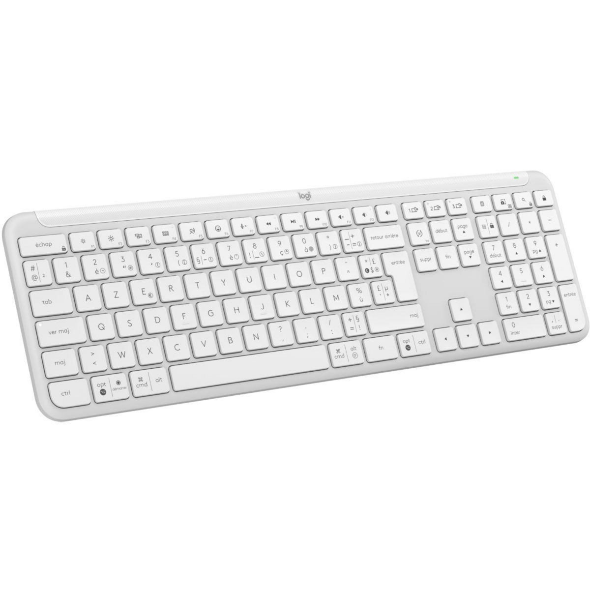 Logitech Clavier sans fil Signature Slim K950 Bluetooth Blanc