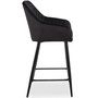 Voir la diapositive 4 : Paris Prix Lot de 2 Chaises de Bar Velours  Onika  105cm Noir