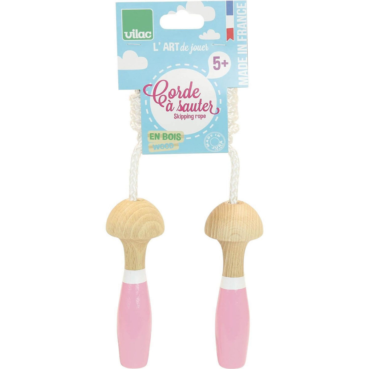 Vilac Corde à sauter en bois bi-couleur