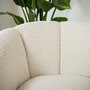Voir la diapositive 6 : Rendez vous déco Fauteuil pivotant en tissu bouclé blanc-Ysé