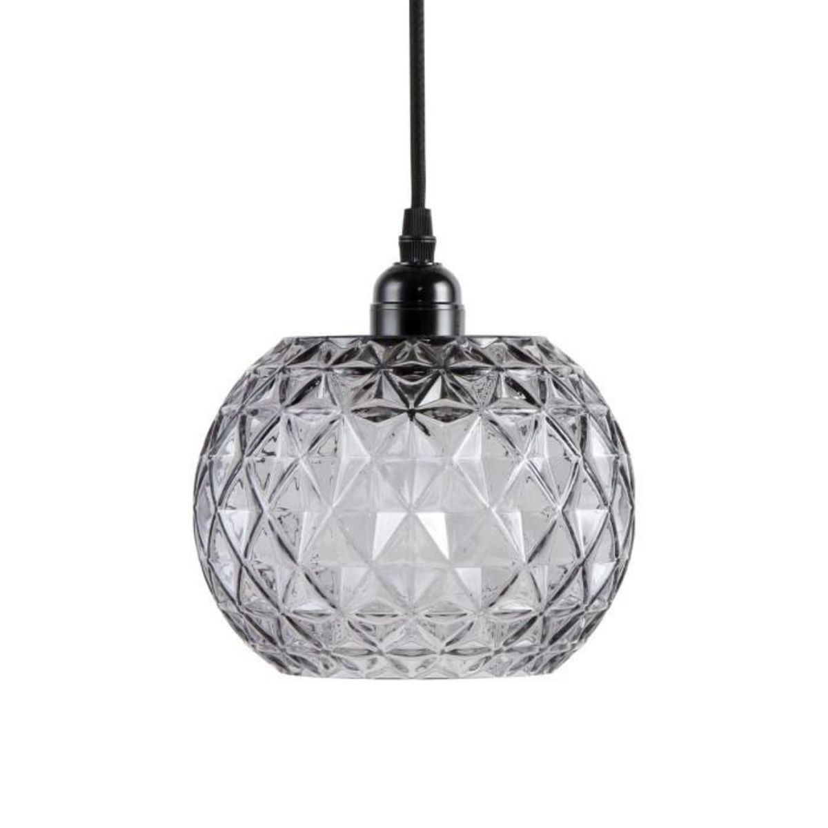 Paris Prix Lampe Suspension en Verre  Corvus  18cm Gris