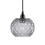 Paris Prix Lampe Suspension en Verre  Corvus  18cm Gris