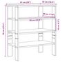 Voir la diapositive 6 : VIDAXL Etagere a chaussures gris beton 61x32x70 cm bois d'ingenierie