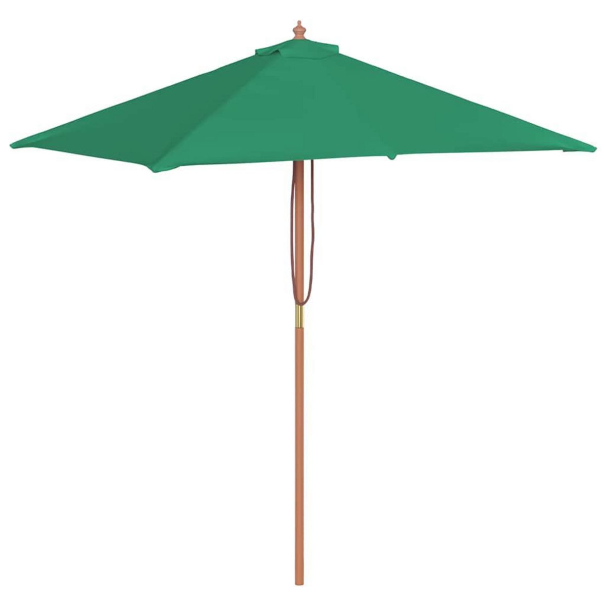VIDAXL Parasol d'exterieur avec mat en bois 150x200 cm vert