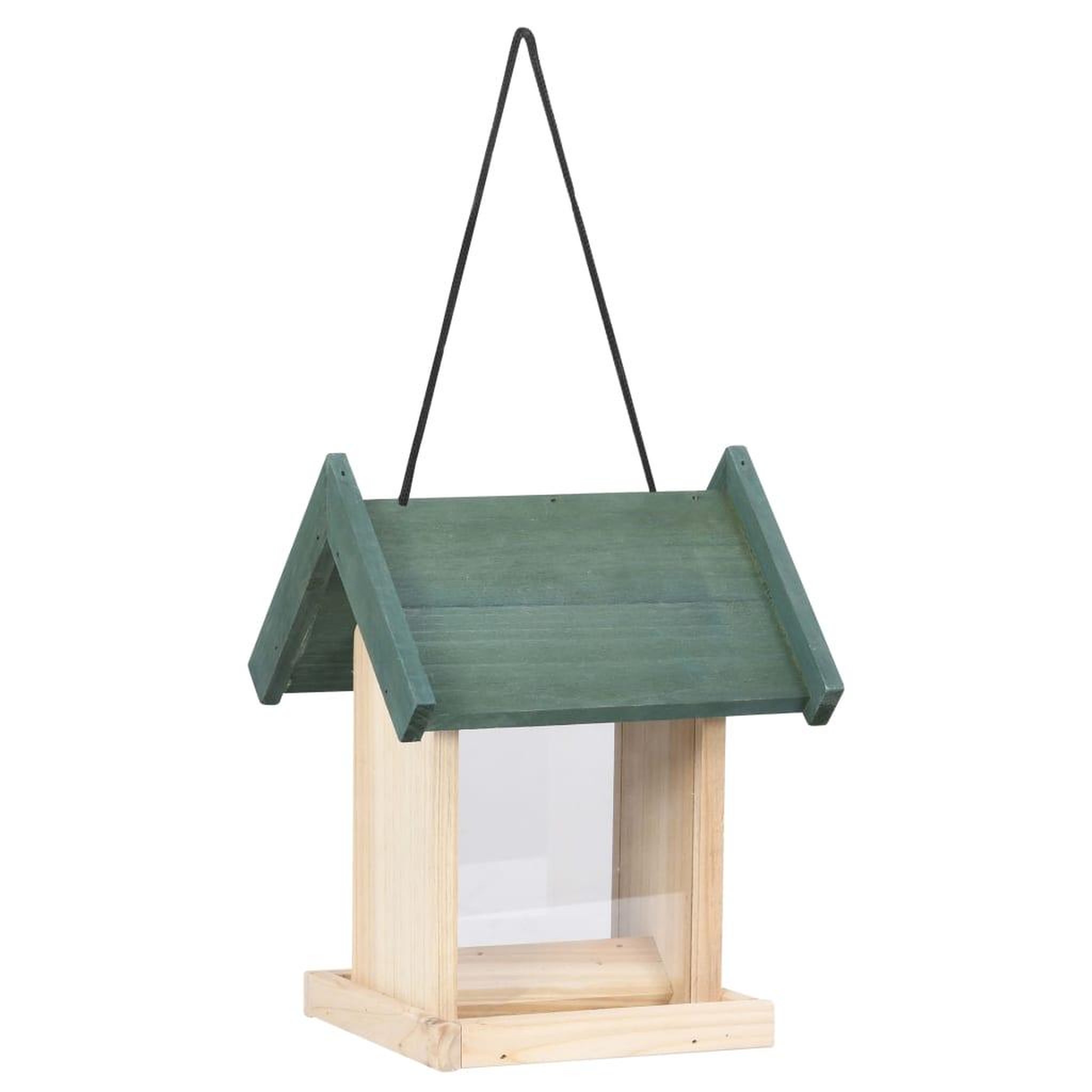 Voir la diapositive 4 : VIDAXL Mangeoires a oiseaux 4 pcs bois de sapin