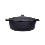 Chasseur Cocotte ovale en fonte émaillée 29cm noir - puc472901