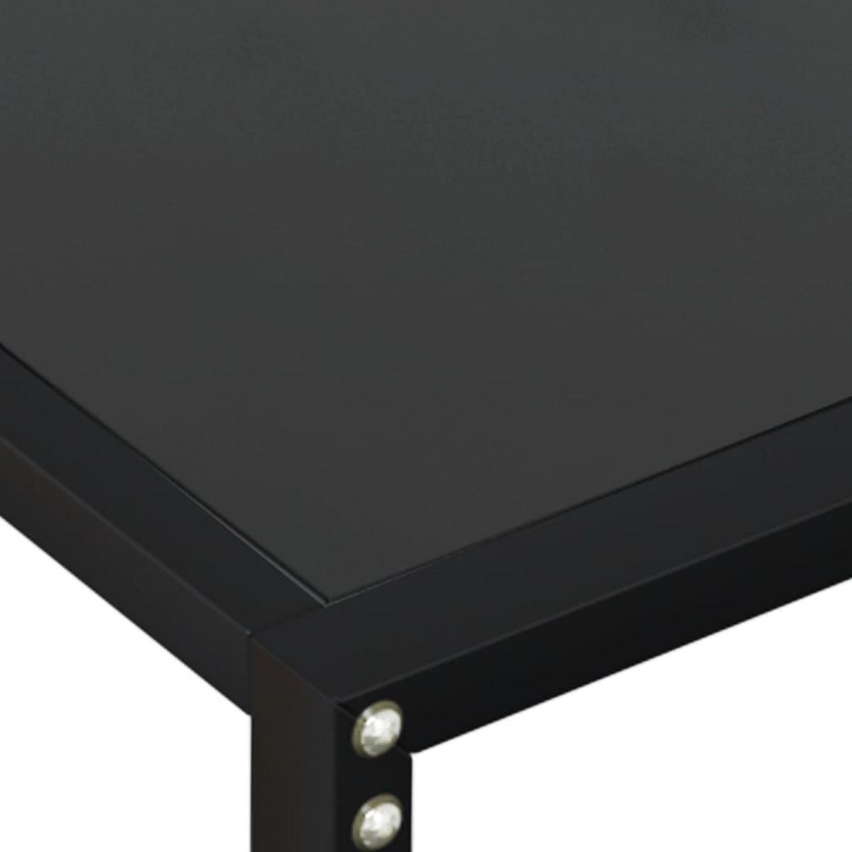 VIDAXL Table console Noir 180x35x75,5 cm Verre trempe