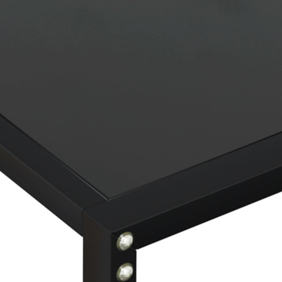 VIDAXL Table console Noir 180x35x75,5 cm Verre trempe