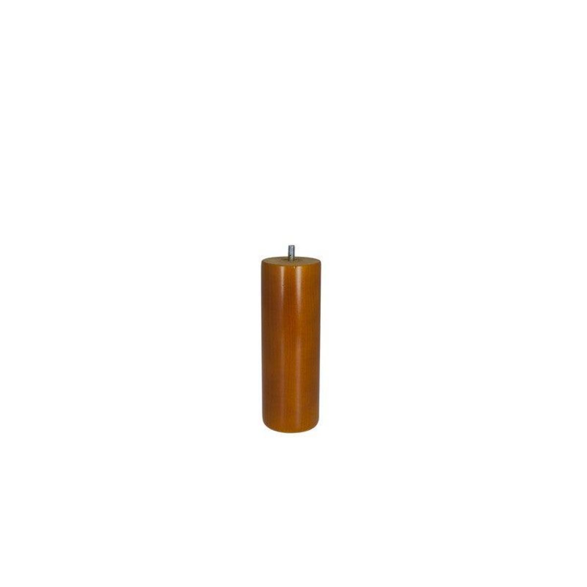 CIME Pied Lit / Sommier Cylindrique 68x200 - Hêtre Teinté Marron