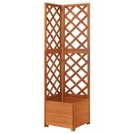 VIDAXL Jardiniere d'angle en treillis 40x40x150cm Bois de sapin massif