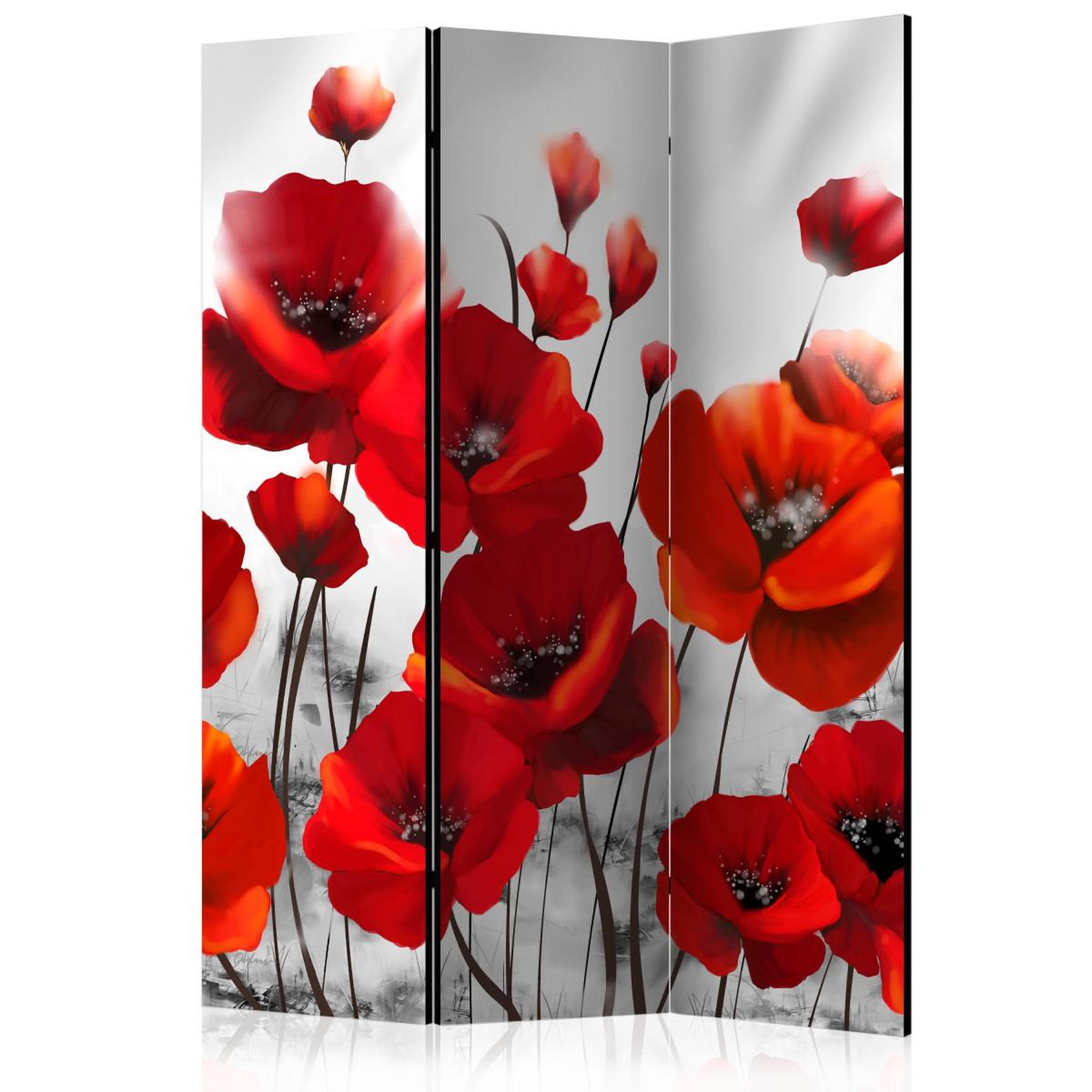 Paris Prix Paravent 3 volets  poppies in the moonlight ii  135x172cm
