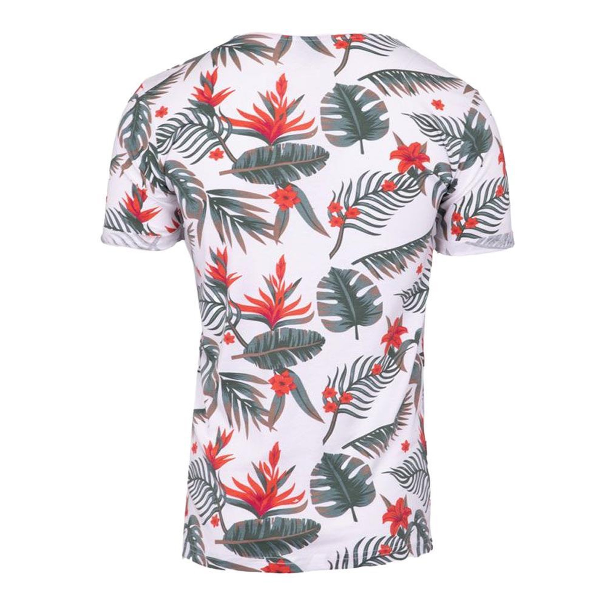 Voir la diapositive 5 : LA MAISON BLAGGIO T-shirt blanc/rouge homme la maison blaggio fleur
