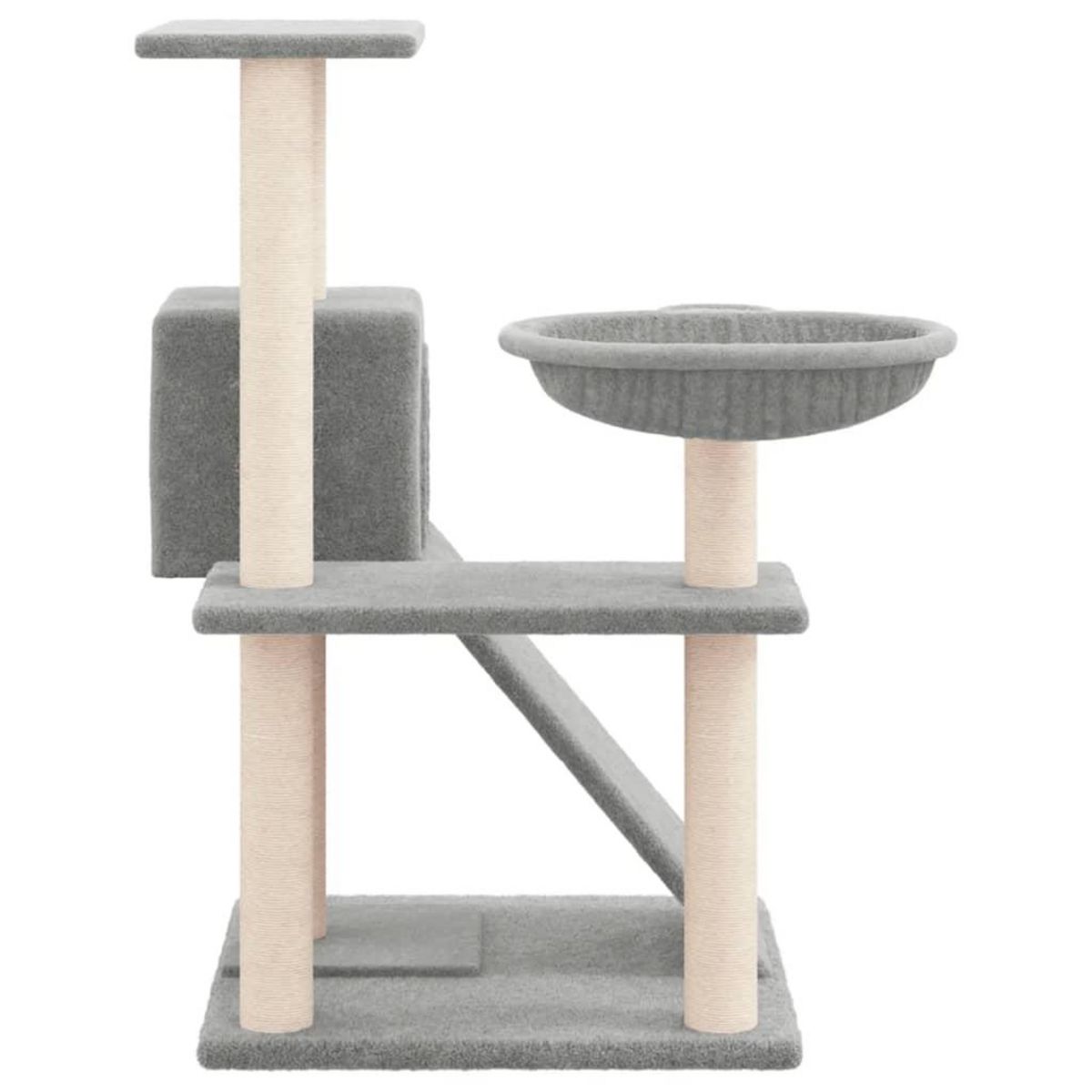 VIDAXL Arbre a chat avec griffoirs en sisal Gris clair 82 cm