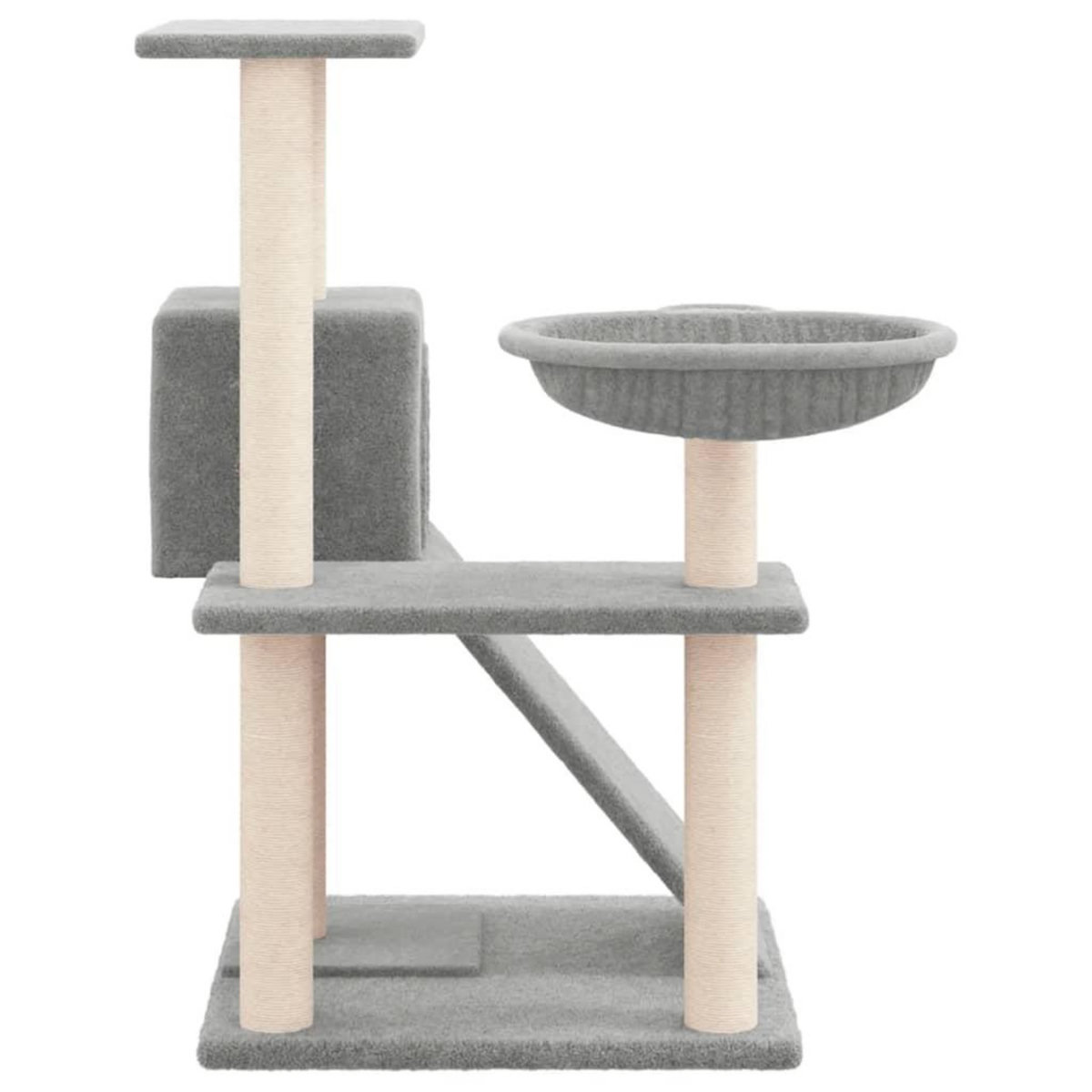 VIDAXL Arbre a chat avec griffoirs en sisal Gris clair 82 cm