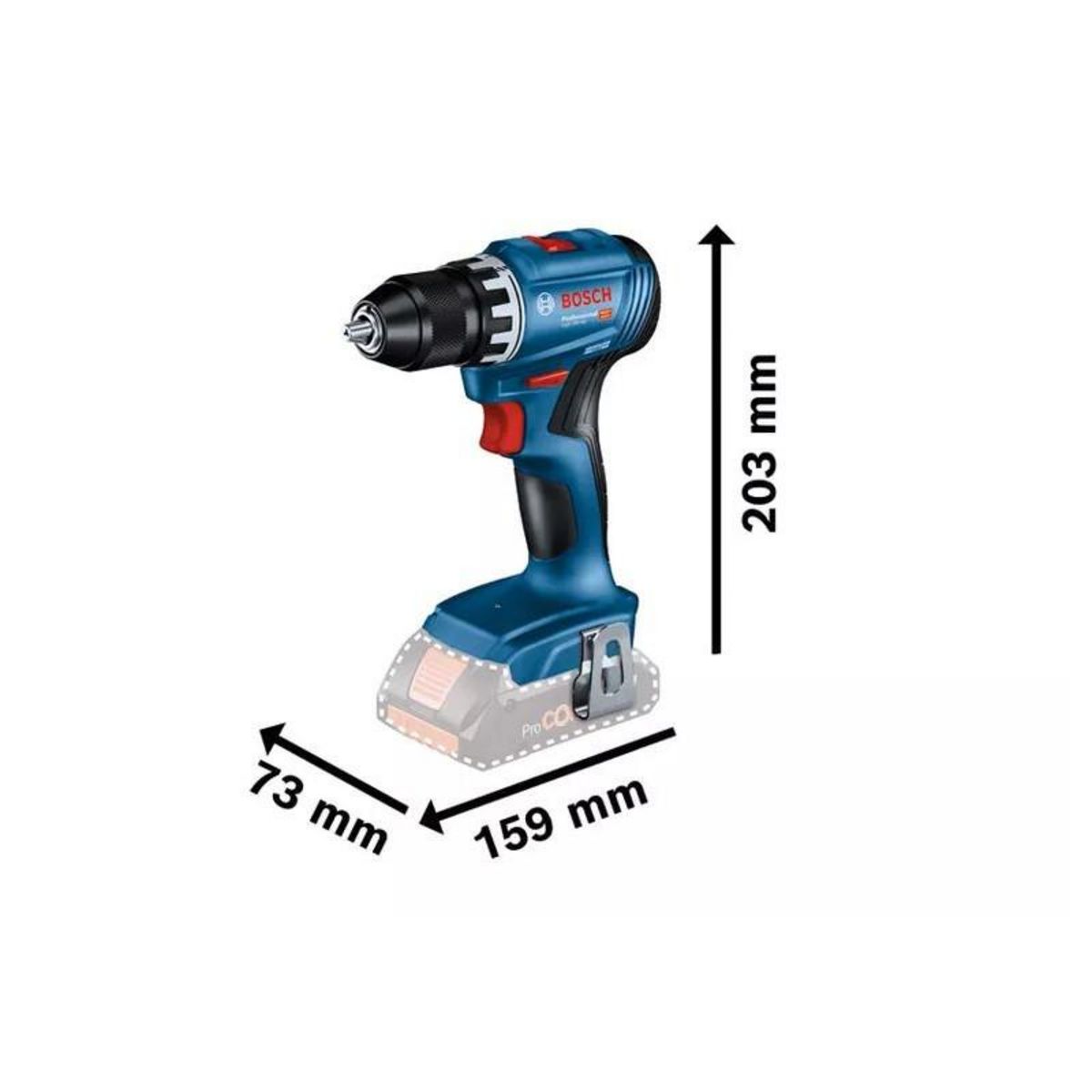 BOSCH Perceuse visseuse 18V GSR 18V 45 Professional (sans batterie ni chargeur) BOSCH 06019K3200