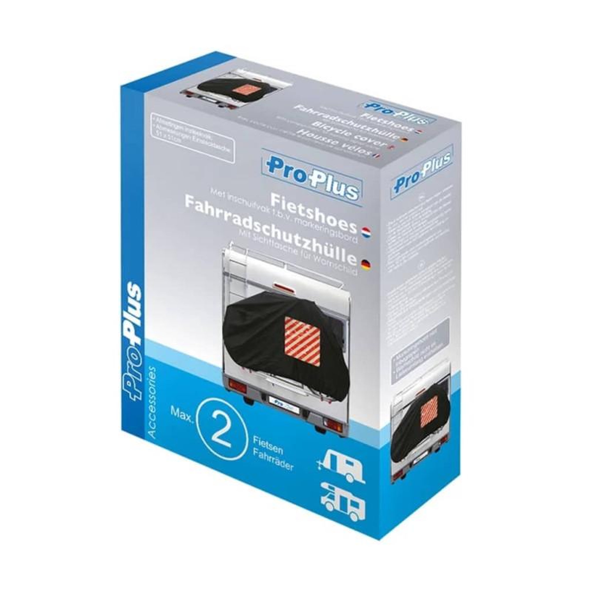Voir la diapositive 5 : PROPLUS ProPlus Housse pour 2 vélos sur porte bagages arrière poche fendue