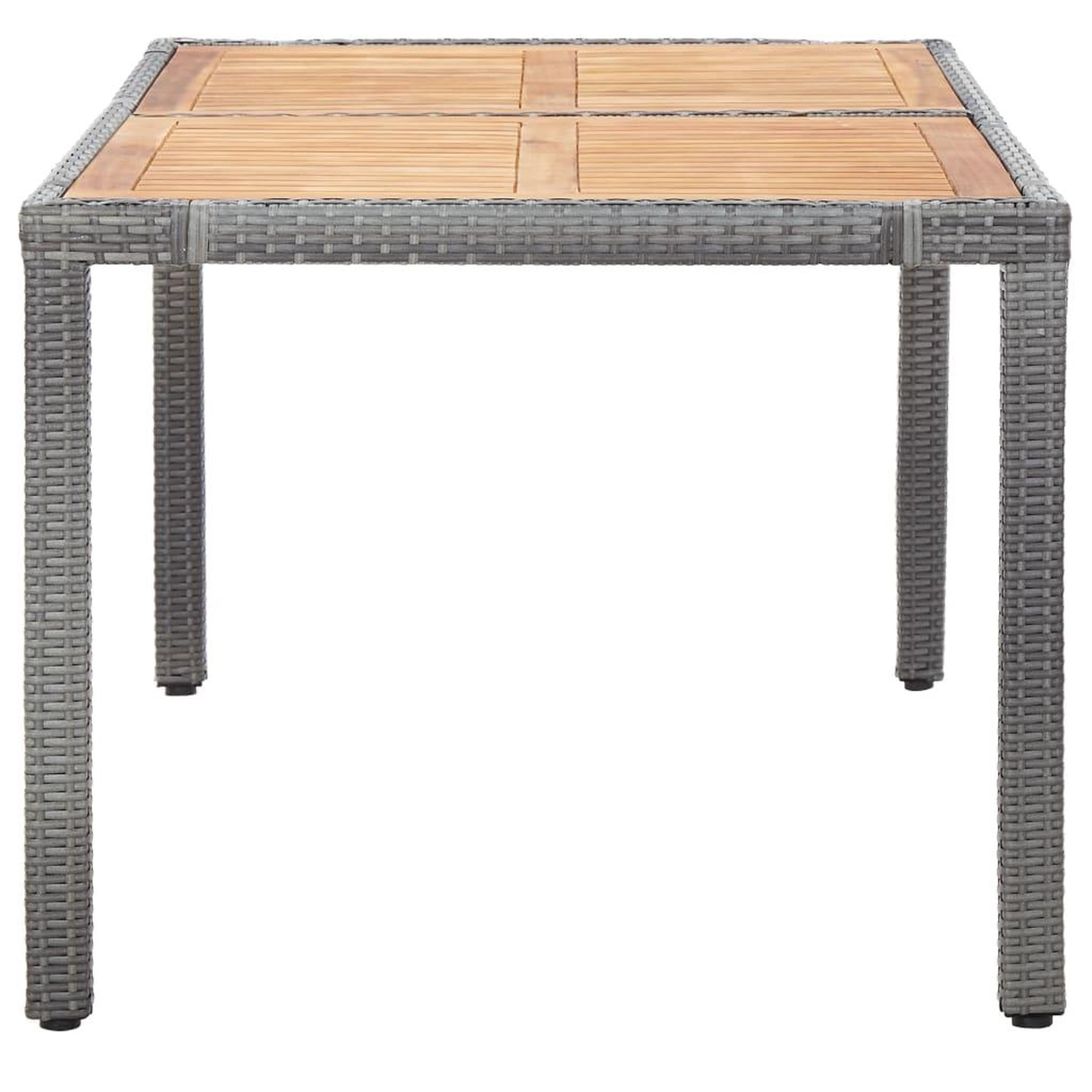 Voir la diapositive 4 : VIDAXL Ensemble a manger de jardin 7 pcs coussins Resine tressee Gris