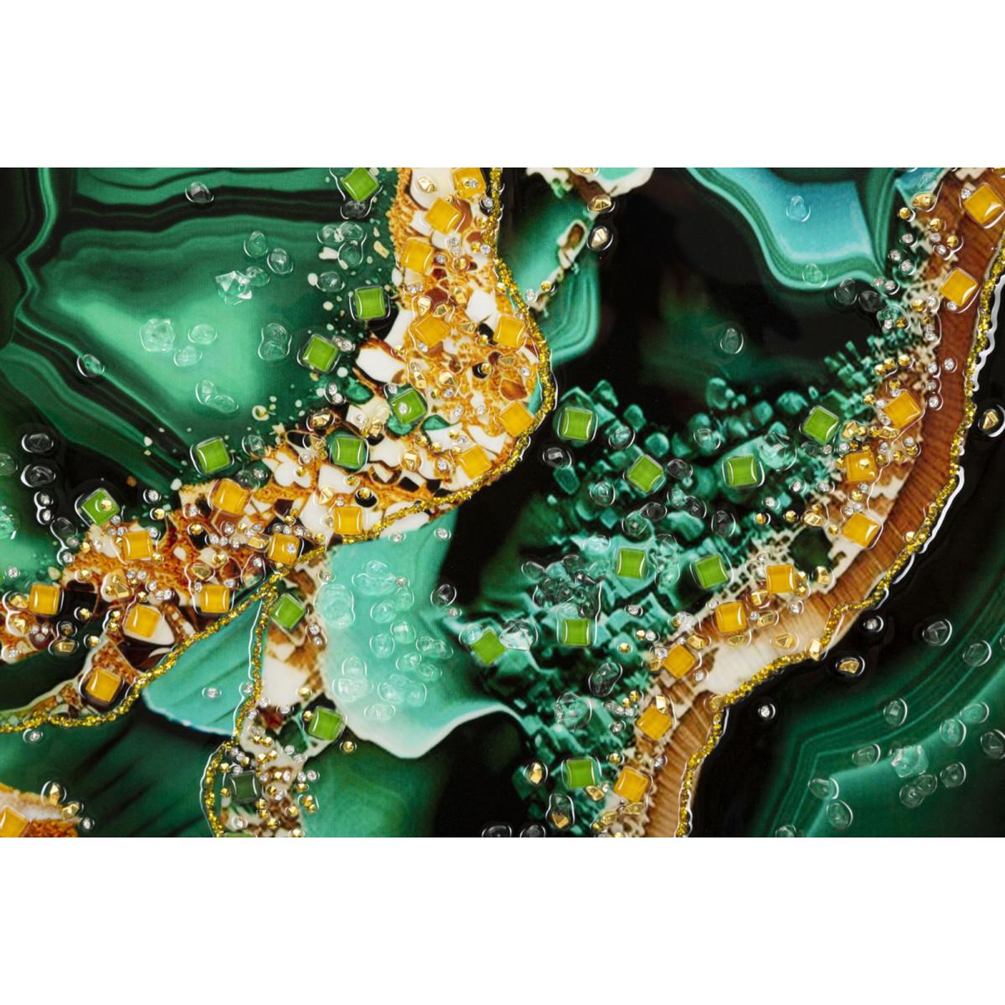 Voir la diapositive 2 : Paris Prix Tableau imprimé déco  smeraldie  62x82cm vert