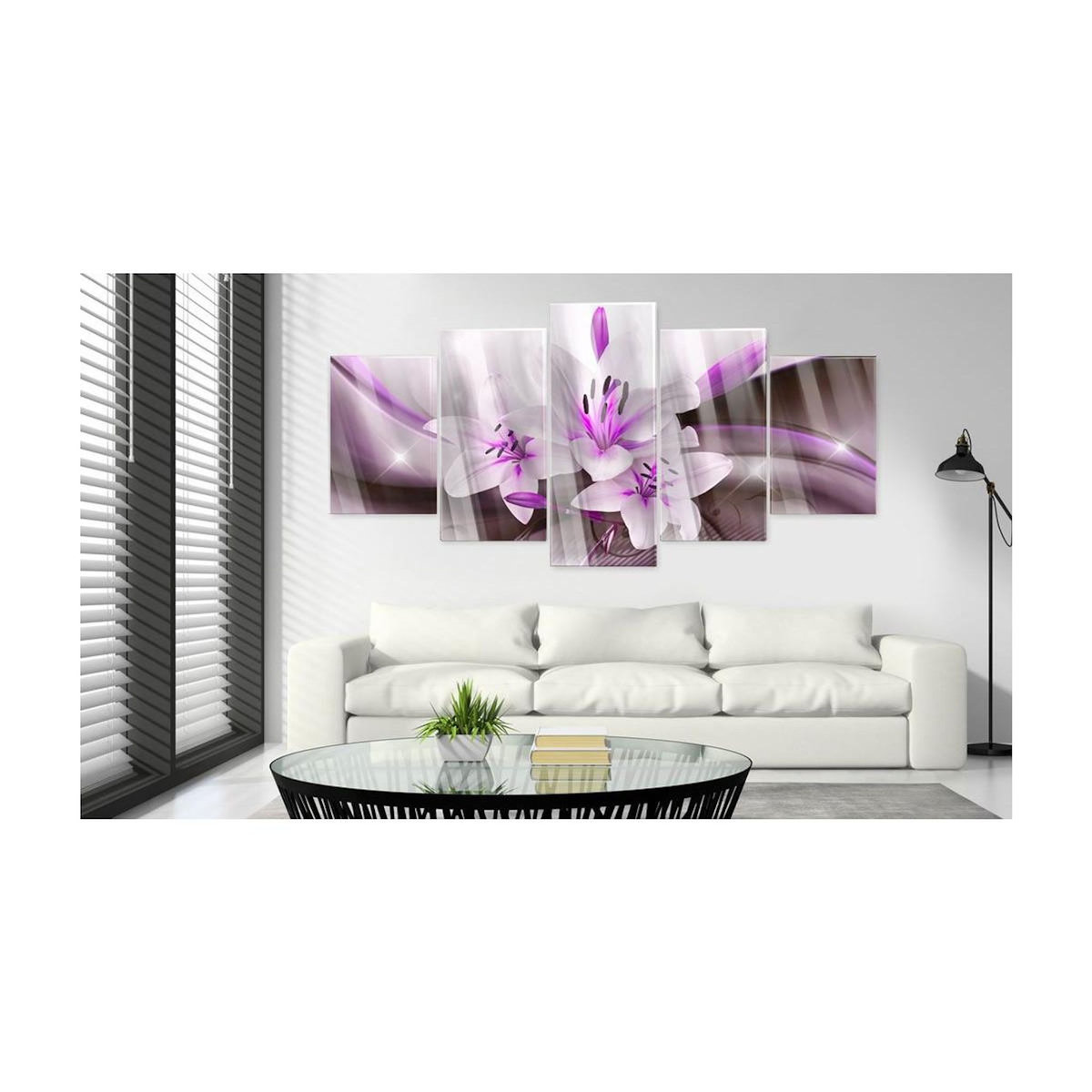 Paris Prix Tableau sur Verre Acrylique  Violet Desert Lily