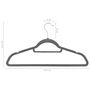 Voir la diapositive 6 : VIDAXL Cintres antiderapants 50 pcs Gris Velours