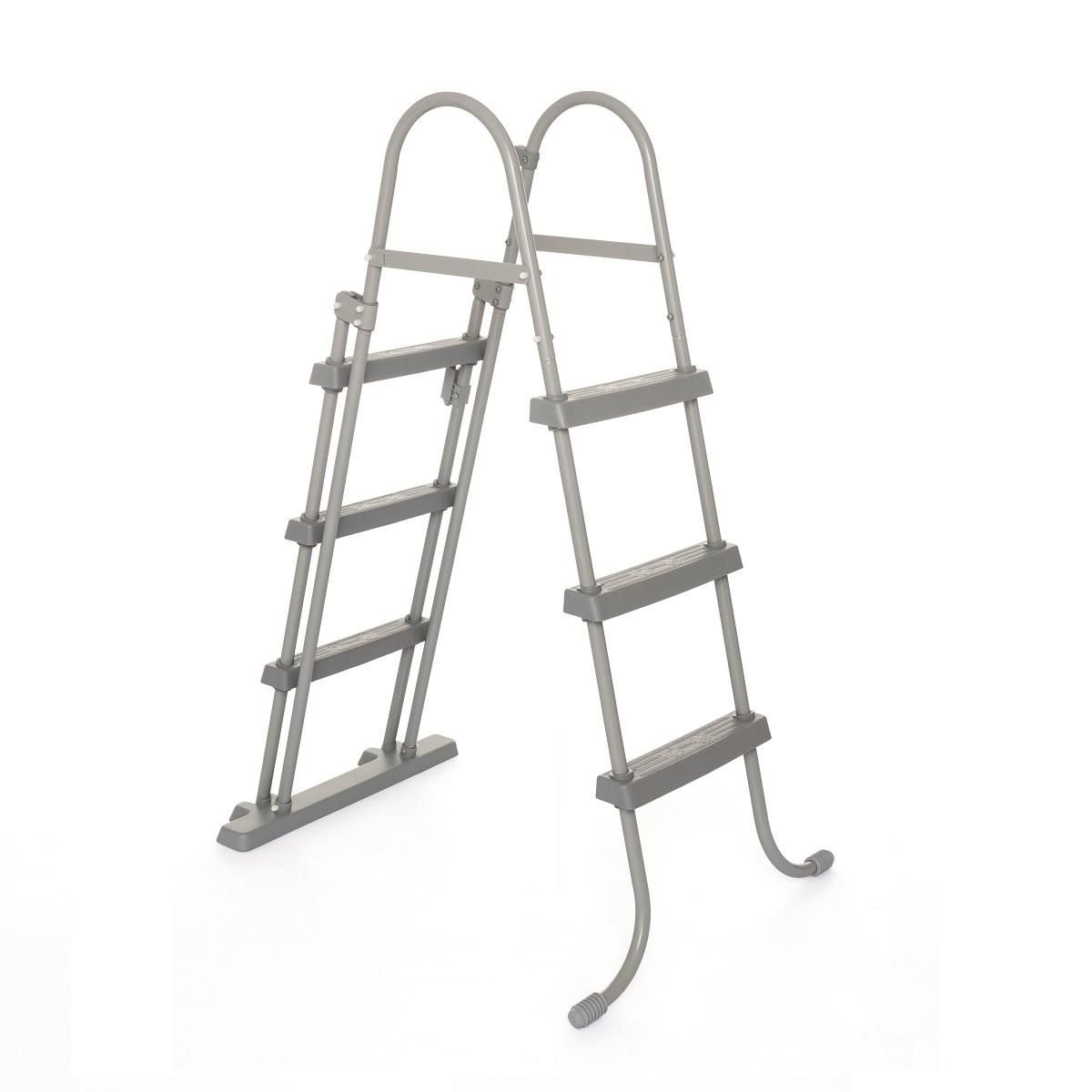 BESTWAY Piscine tubulaire rectangulaire - Décor rotin - 4,04 x 2,01 x H 1 m - Power Steel