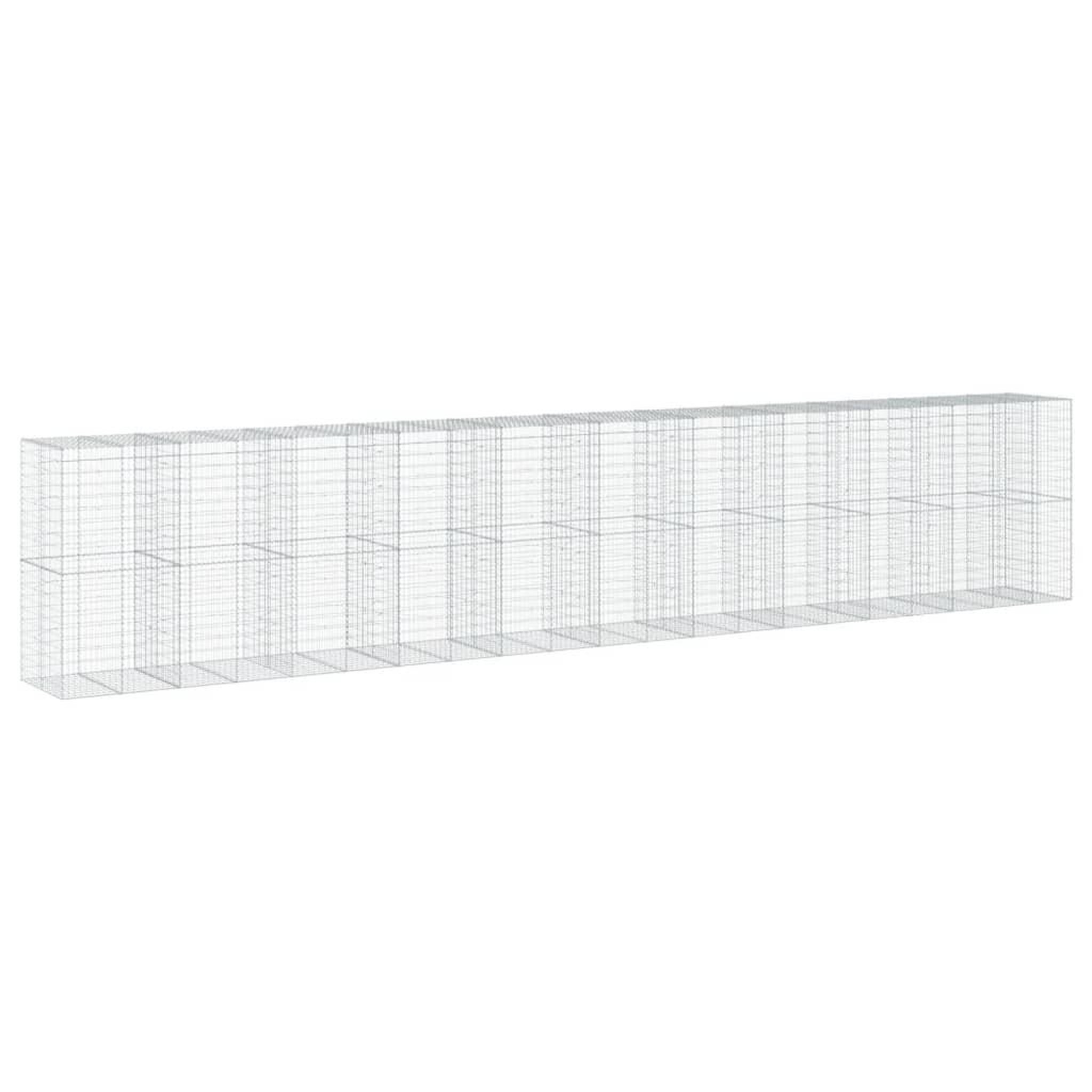 Voir la diapositive 2 : VIDAXL Panier gabion avec couvercle 1050x100x200 cm fer galvanise
