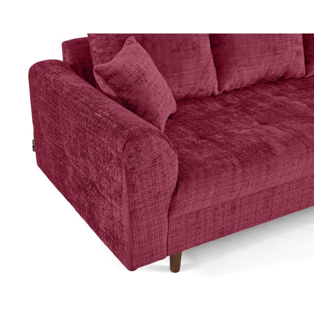 LISA DESIGN Rune - canapé droit 3 places en velours texturé