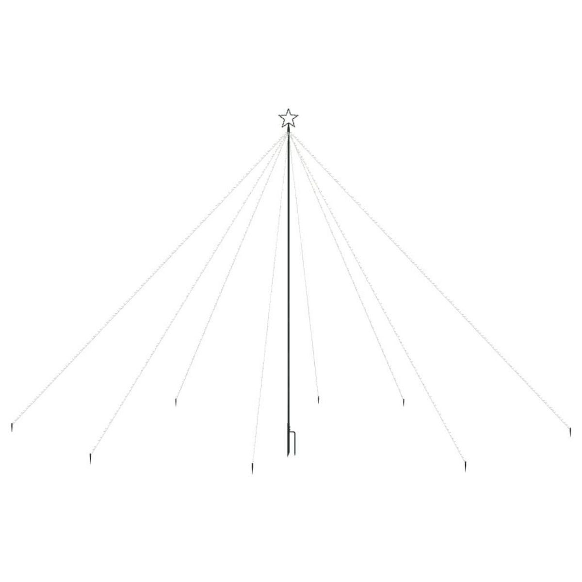 VIDAXL Sapin de Noël a LED Int/Exterieur 800 LED bleues 5 m