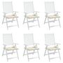 Voir la diapositive 4 : VIDAXL Coussins de chaise jardin lot de 6 creme 50x50x3cm tissu oxford