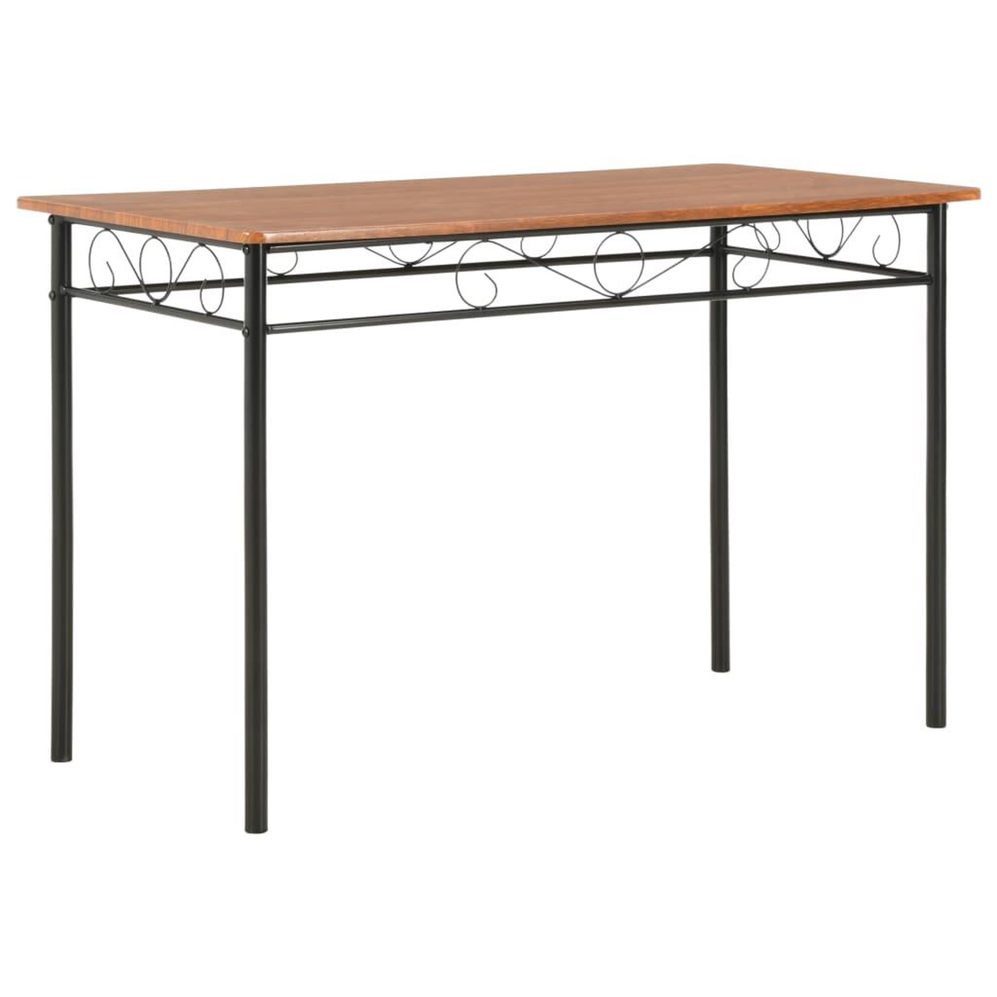 Voir la diapositive 4 : VIDAXL Ensemble de salle a manger 5 pcs MDF et acier Marron